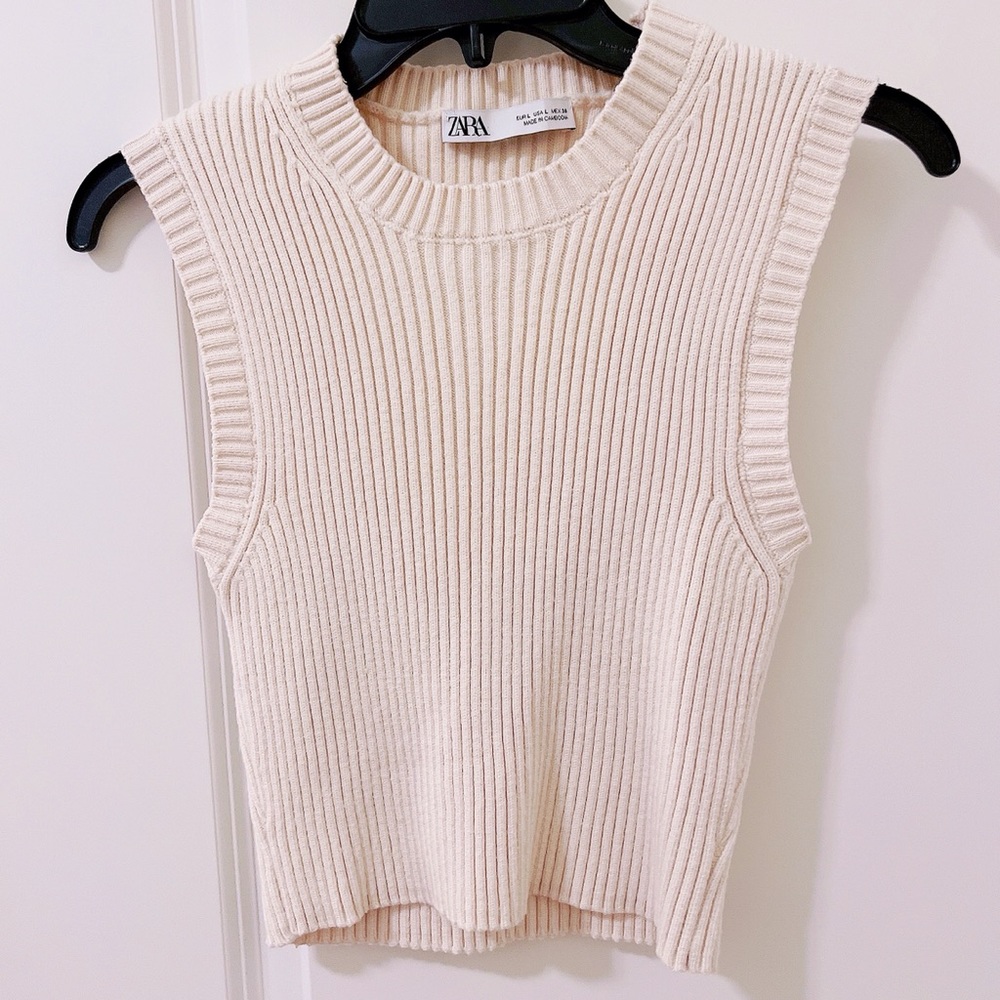 Zara woven crop top